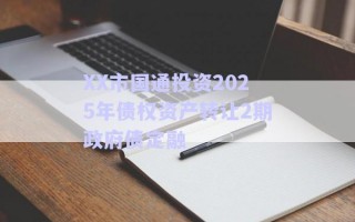 XX市國通投資2025年債權資產轉讓2期政府債定融