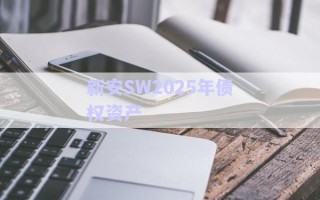 新安SW2025年債權資產(chǎn) 新安SW2025年債權資產(chǎn)