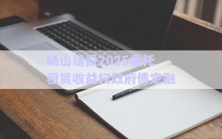 碭山建投2025委托租賃收益權(quán)政府債定融 碭山建投2025委托租賃收益權(quán)政府債定融